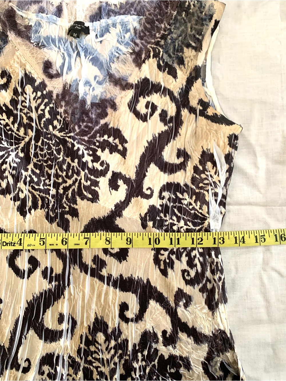 Komarov Maxi Dress 1930s Style Damask
Scroll Crinkle Cocktail Gown Black/Tan- M - Picture 10 of 15